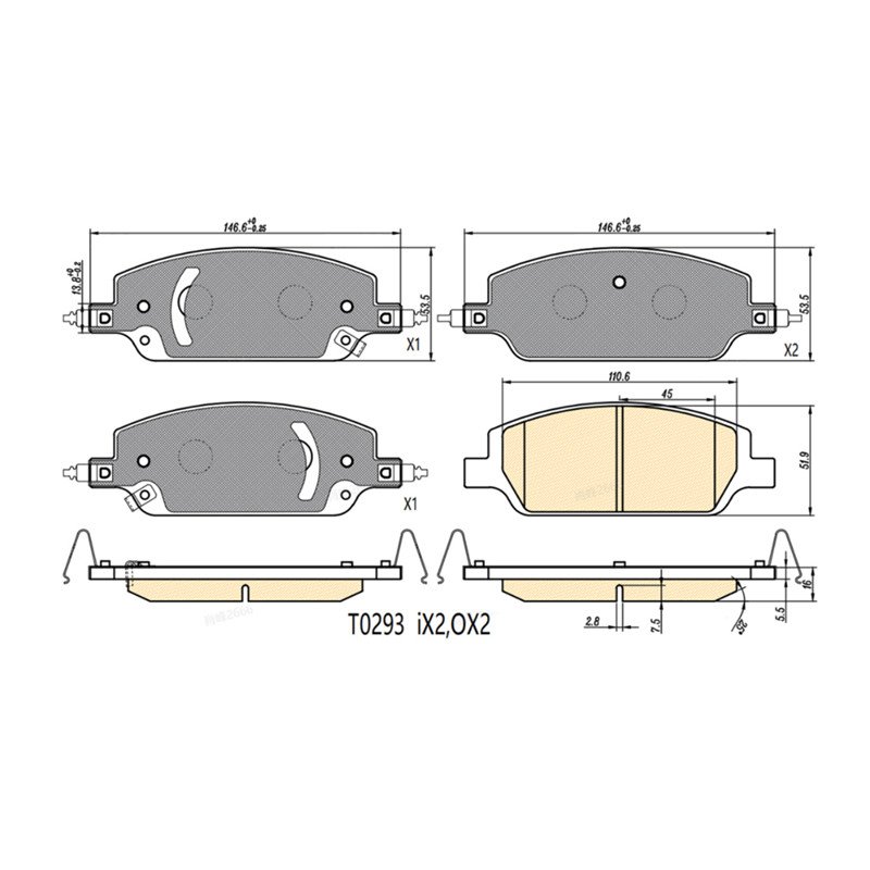 T0293 High Quality Brake Pad for BYD ATTO 3 (Yuan Plus)